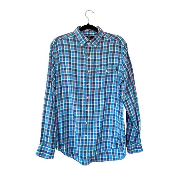 Vineyard Vines Plaid Slim Fit Crosby Shirt, Size Medium - Picture 1 of 4